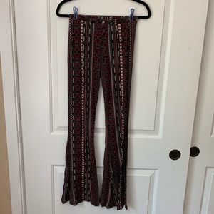 Patterned Flare Pants
